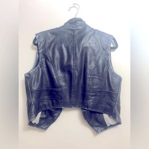 Free People, faux Leather Vest